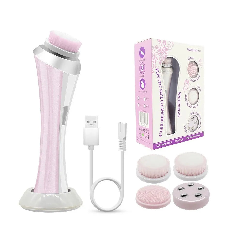 Pack Cepillo de limpieza facial 4 en 1 + Masajeador microcorriente