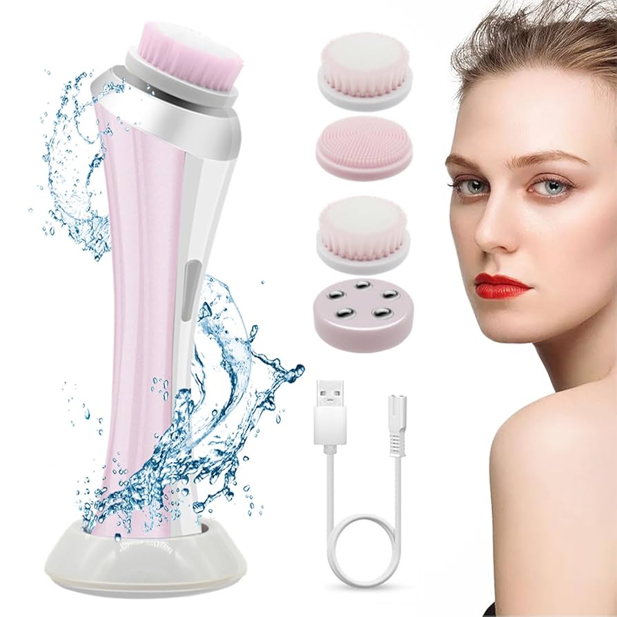 Pack Cepillo de limpieza facial 4 en 1 + Masajeador microcorriente