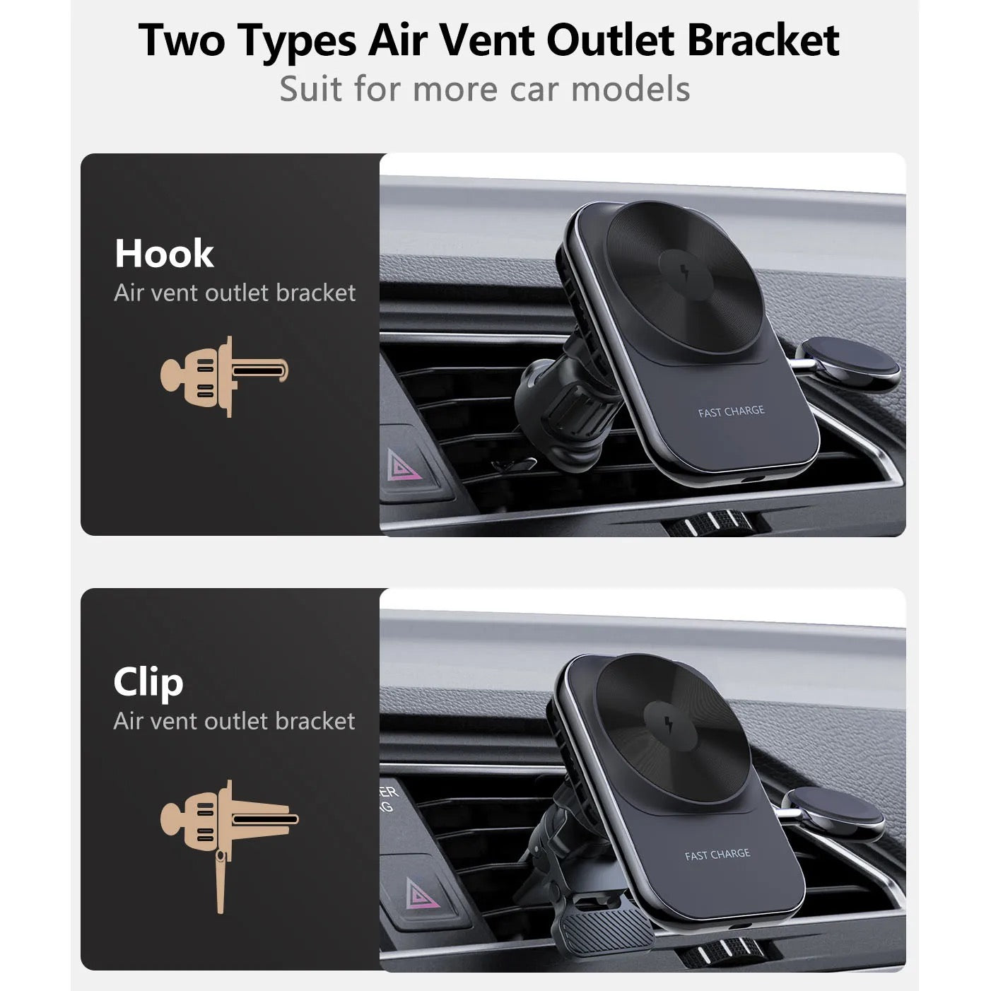 Soporte semiconductor refrigeración con carga inalámbrica 2 en 1