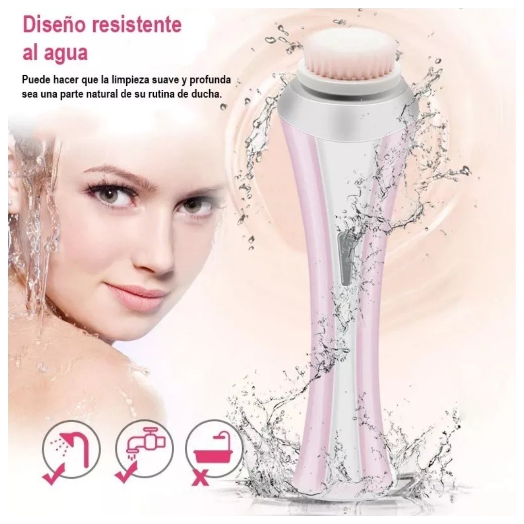 Pack Cepillo de limpieza facial 4 en 1 + Masajeador microcorriente