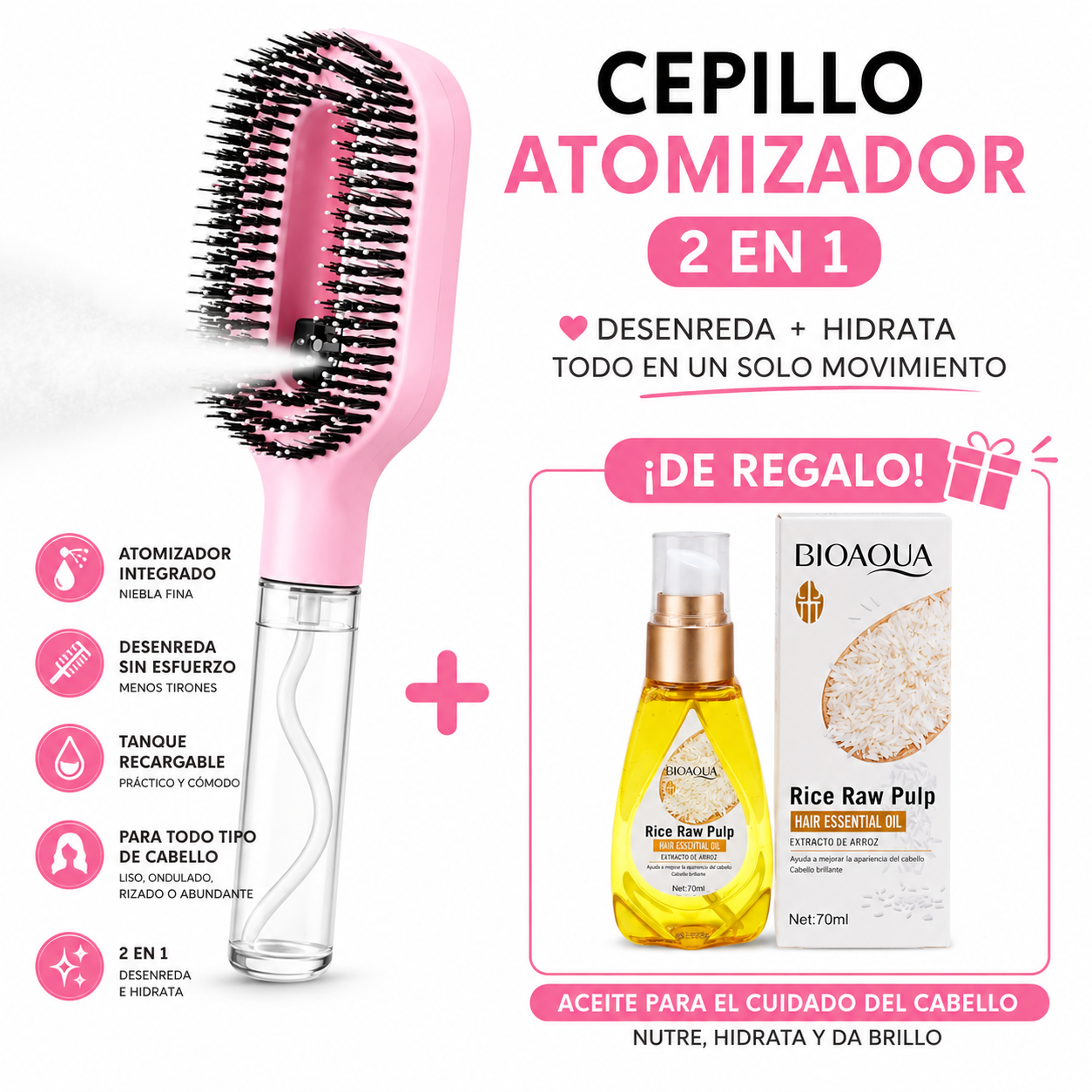 Cepillo Atomizador 2 en 1