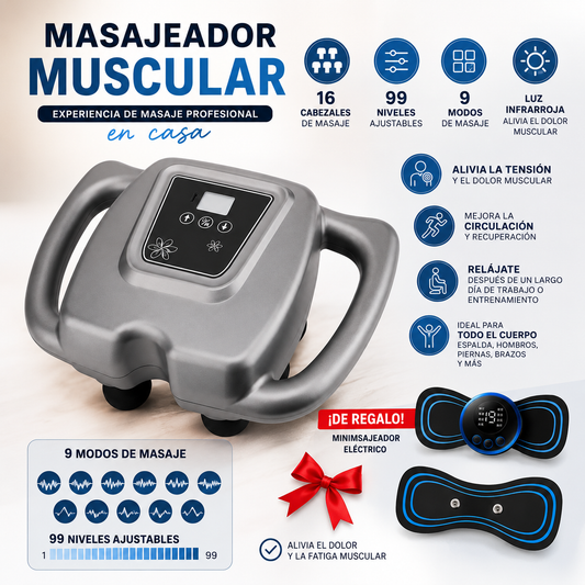 Masajeador muscular premium + Minimasajeador eléctrico de regalo 🎁