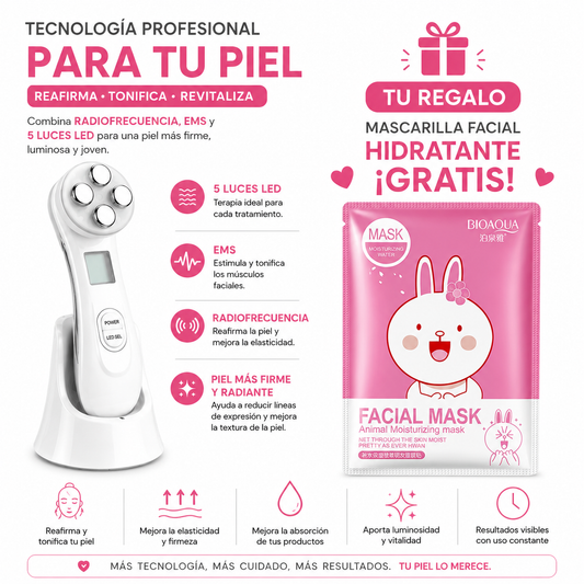 Electroestimulador facial + Mascarilla facial de regalo 🎁