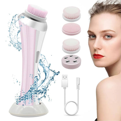 Pack Cepillo de limpieza facial 4 en 1 + Masajeador microcorriente
