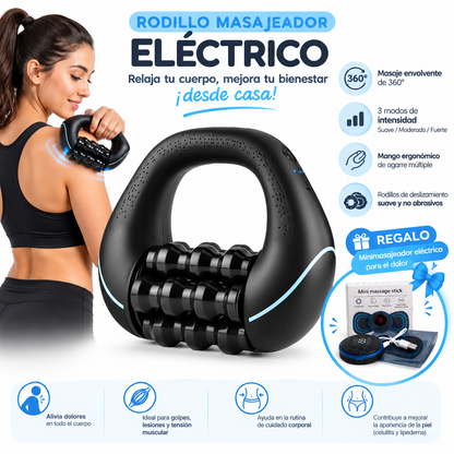 Rodillo masajeador eléctrico + Minimasajeador eléctrico de regalo 🎁