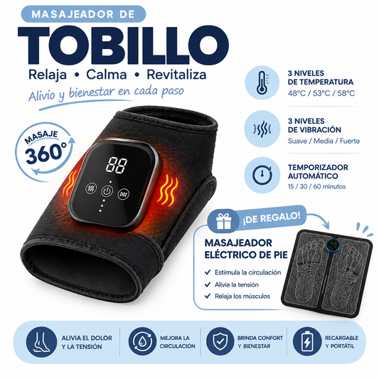 Masajeador de tobillo + Masajeador eléctrico de pie de regalo 🎁