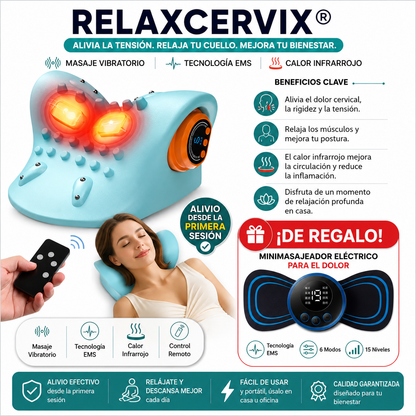 Masajeador inteligente cervical + Minimasajeador eléctrico de regalo 🎁