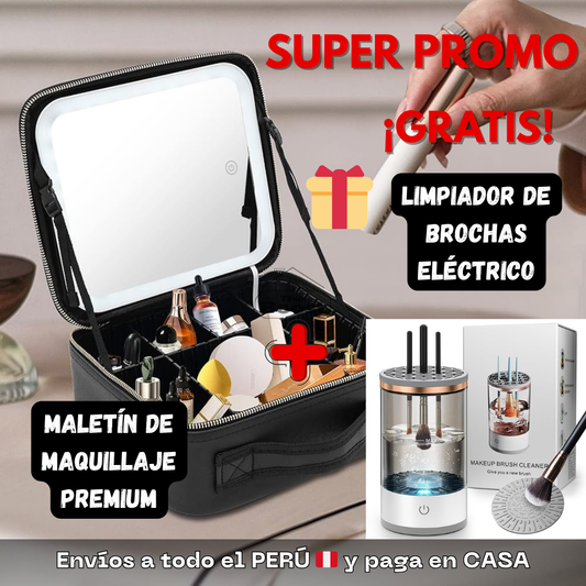 Pack Maletin de maquillaje + Limpiador de brochas