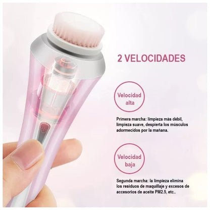 Pack Cepillo de limpieza facial 4 en 1 + Masajeador microcorriente